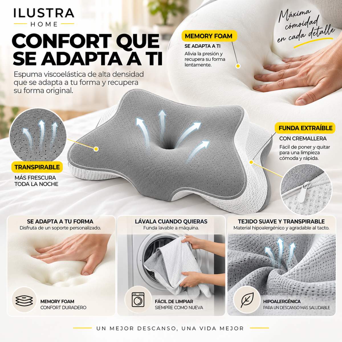 ALMOHADA CERVICAL VISCOELÁSTICA