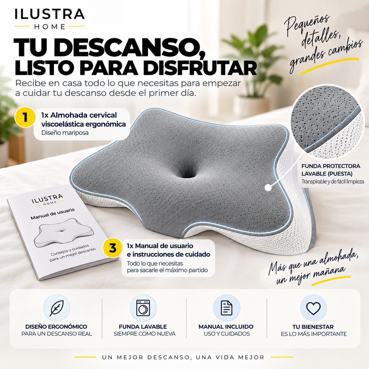 ALMOHADA CERVICAL VISCOELÁSTICA