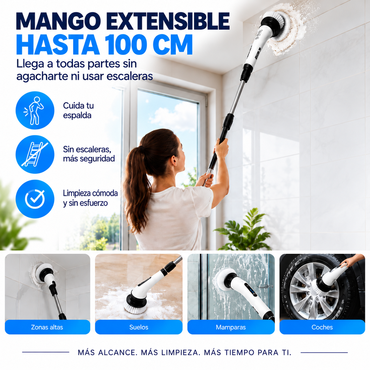 CEPILLO ELÉCTRICO DE LIMPIEZA 9 EN 1