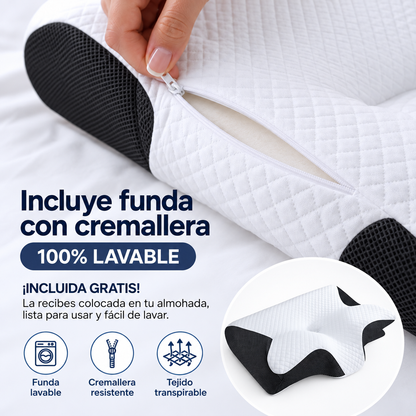 Almohada Cervical + Funda Gratis Incorporada